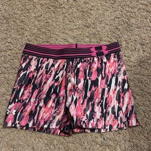 under armor pink black and white spankies super cute